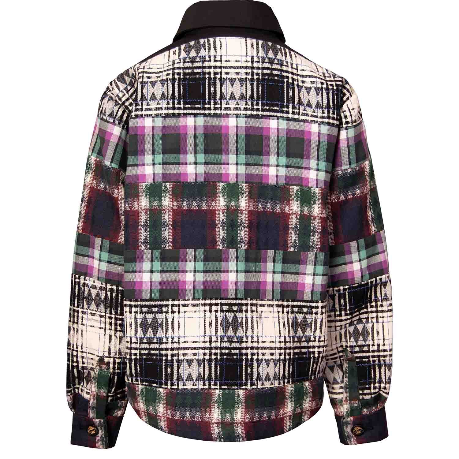 Mixed Tartan Plaid Shirt-2