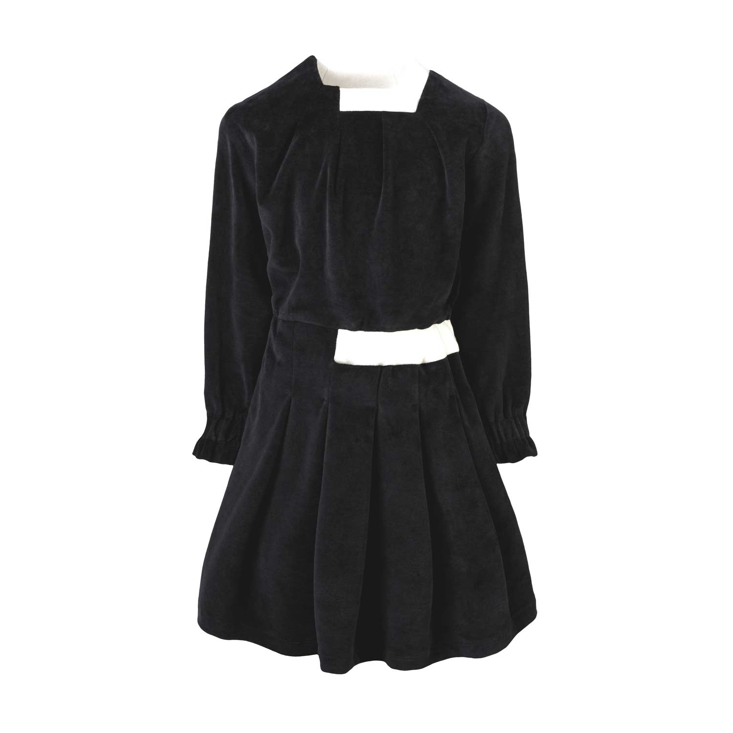 Black Velvet Dress for Girls-0