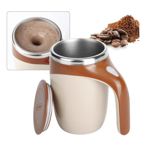Taza Térmica Batidora Automática Magnetica Café Té Dtm-630